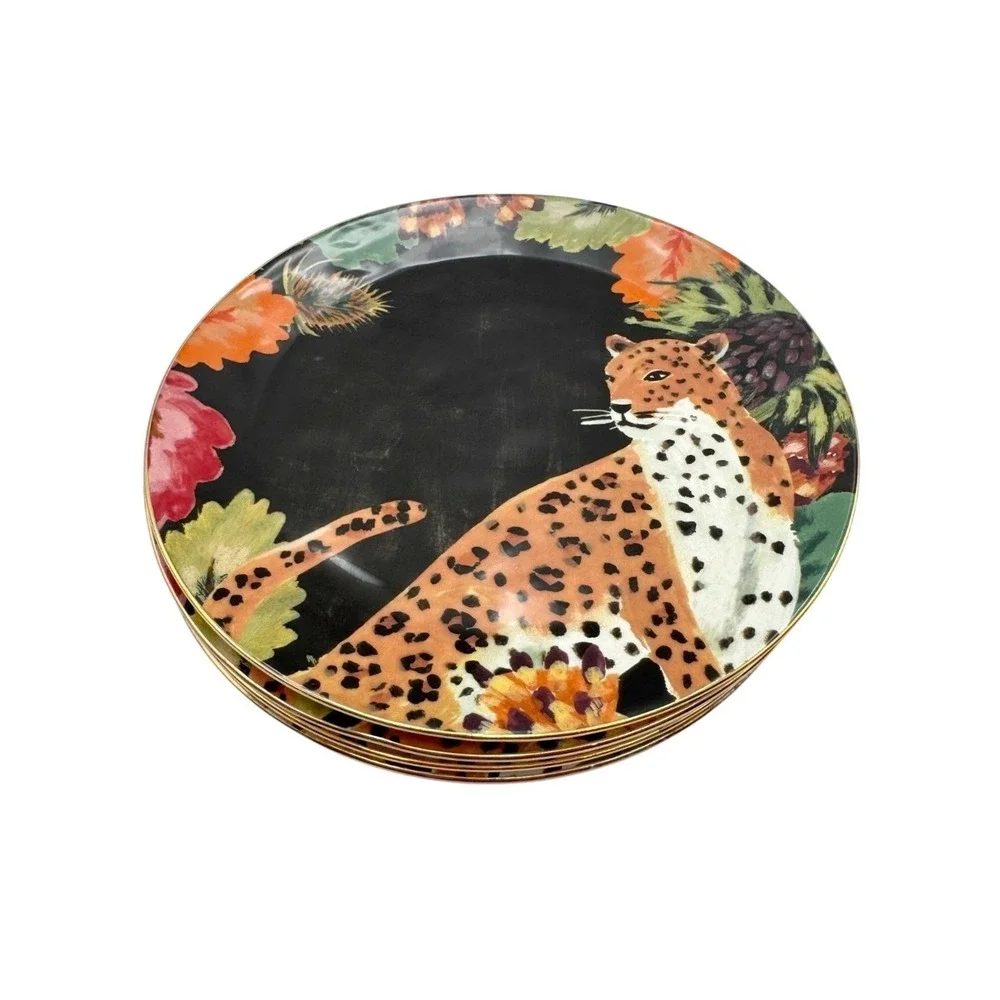 Set 4 Anthropologie Henriette Cheetah 8